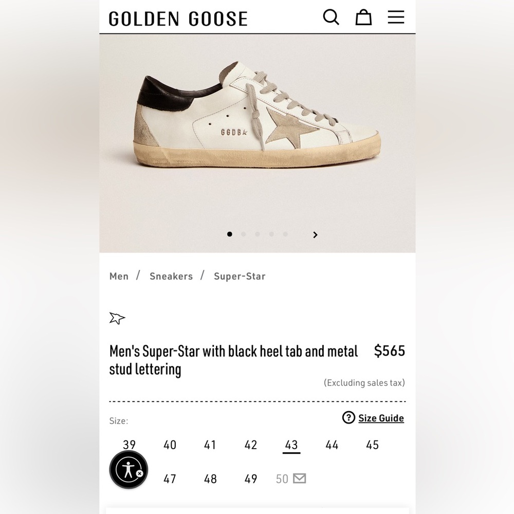 Golden goose shoes size 10.5